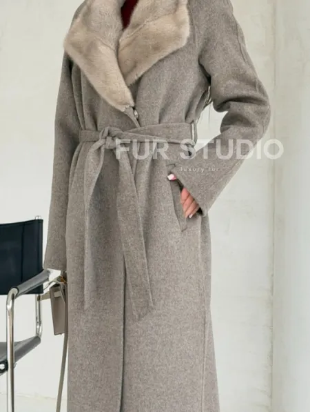 Пальто женское с норкой - фото 3