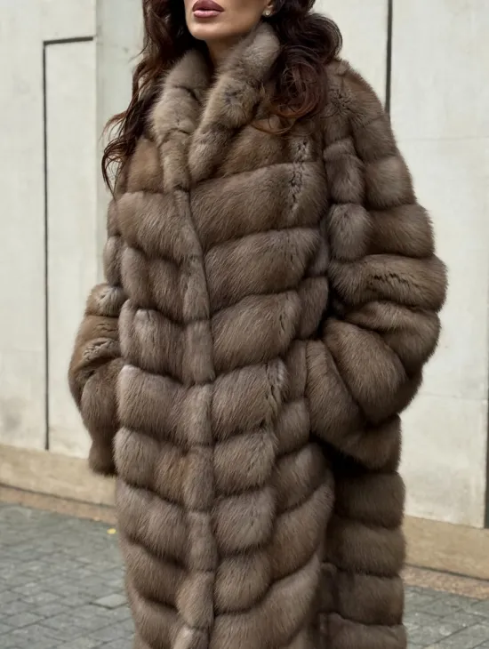 Шуба из натуральной куницы - фото 2