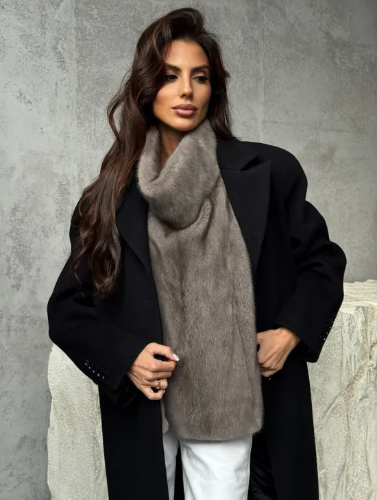 Манишка норковая серая - фото 8