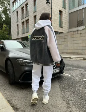 Короткая шубка - бомбер из шерсти - фото 9