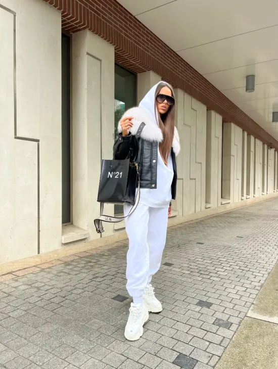 Дубленка из натуральной кожи с воротником из финского песца - фото 3