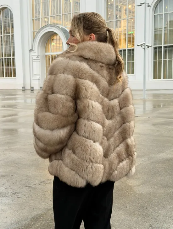 Шуба из песца под куницу - фото 11