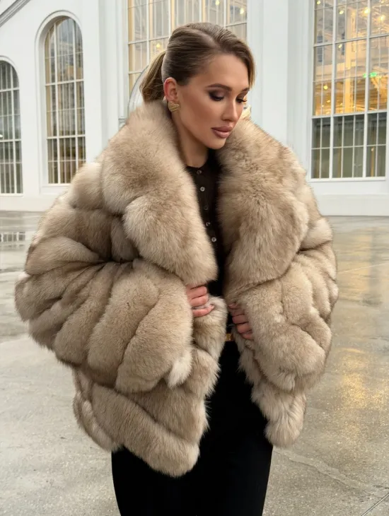 Шуба из песца под куницу - фото 9