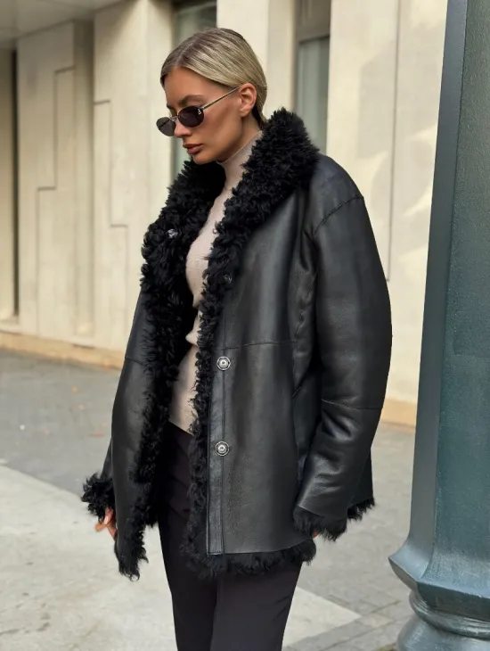 Дубленка из натуральной овчины Тиградо - фото 5