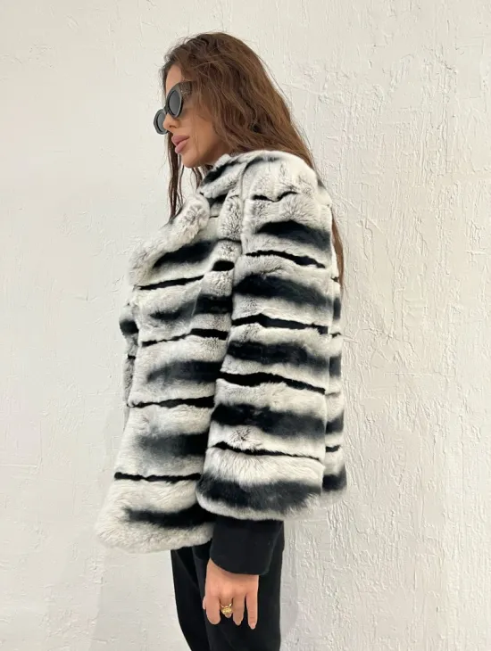 Короткая шуба из меха орилага под шиншиллу - фото 3